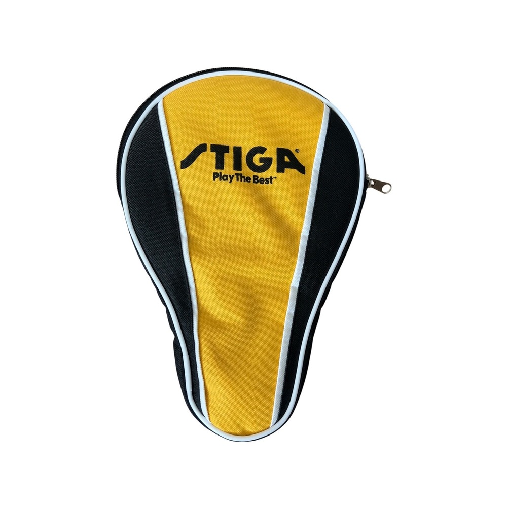 STIGA Table Tennis Racket Cover Black Yellow Excellent Condition